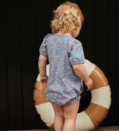 Noa Noa miniature Body k/æ - Baby NealaNNM - Print Bl?/Hvid/R?d