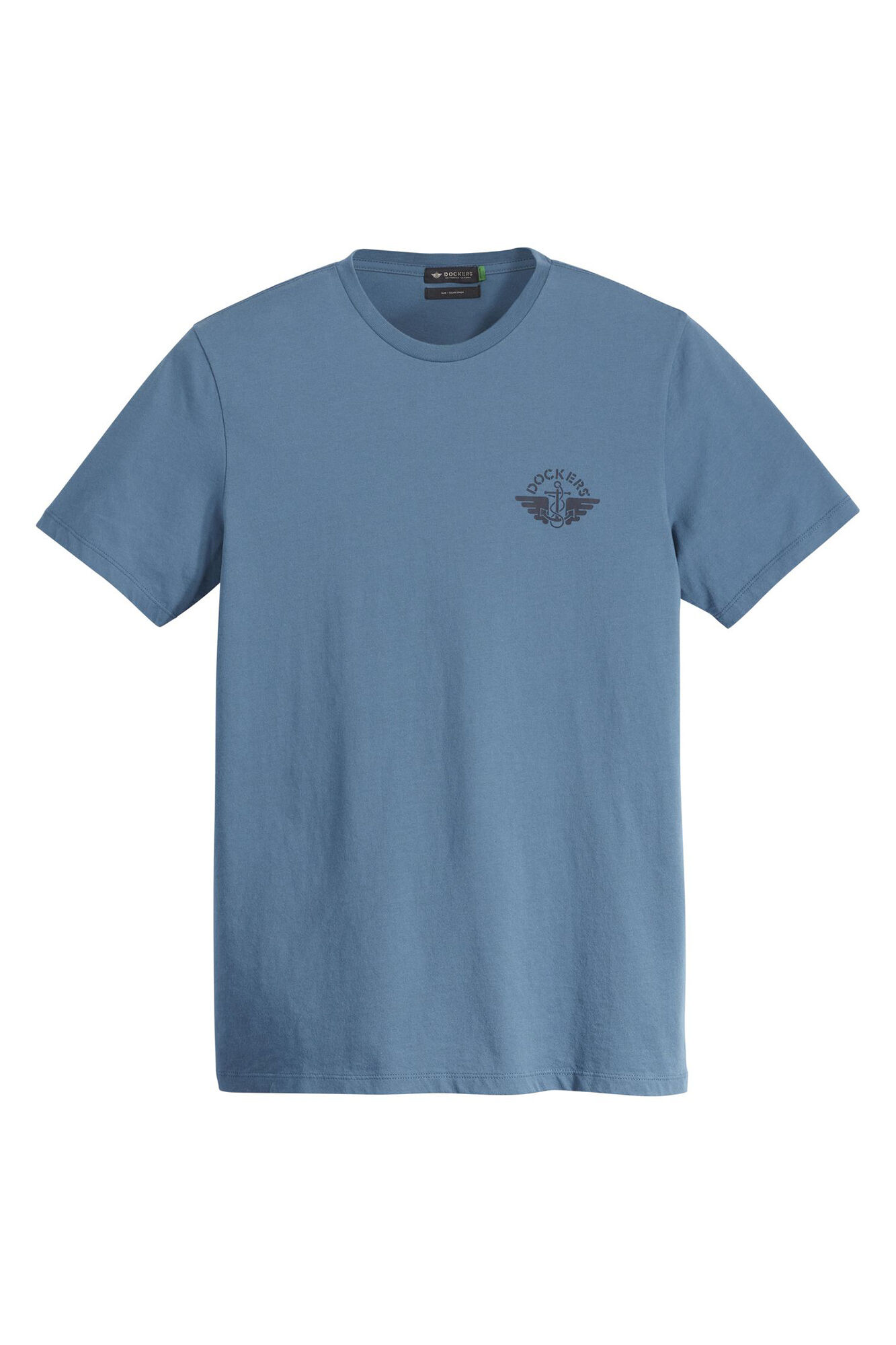 Camiseta Slim Fit com Logo - Azul