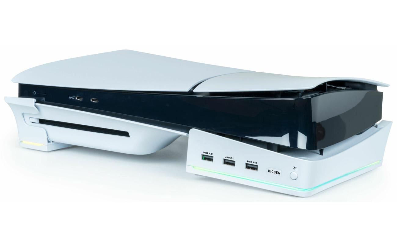 PS5 Slim Horizontal Console Stand & Charging Station