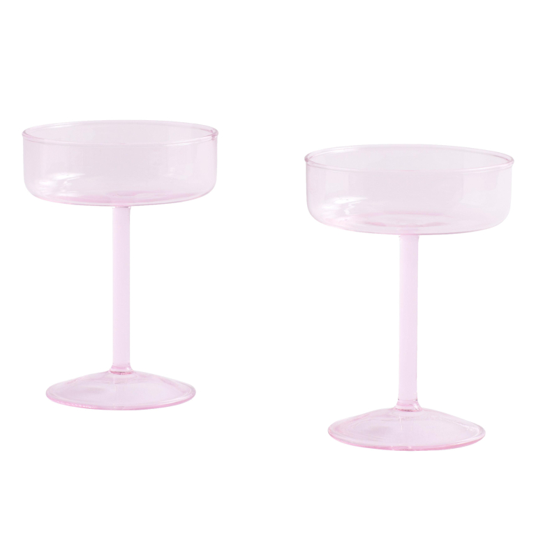 Hay Tint Coupe champagne glas set van 2 Pink