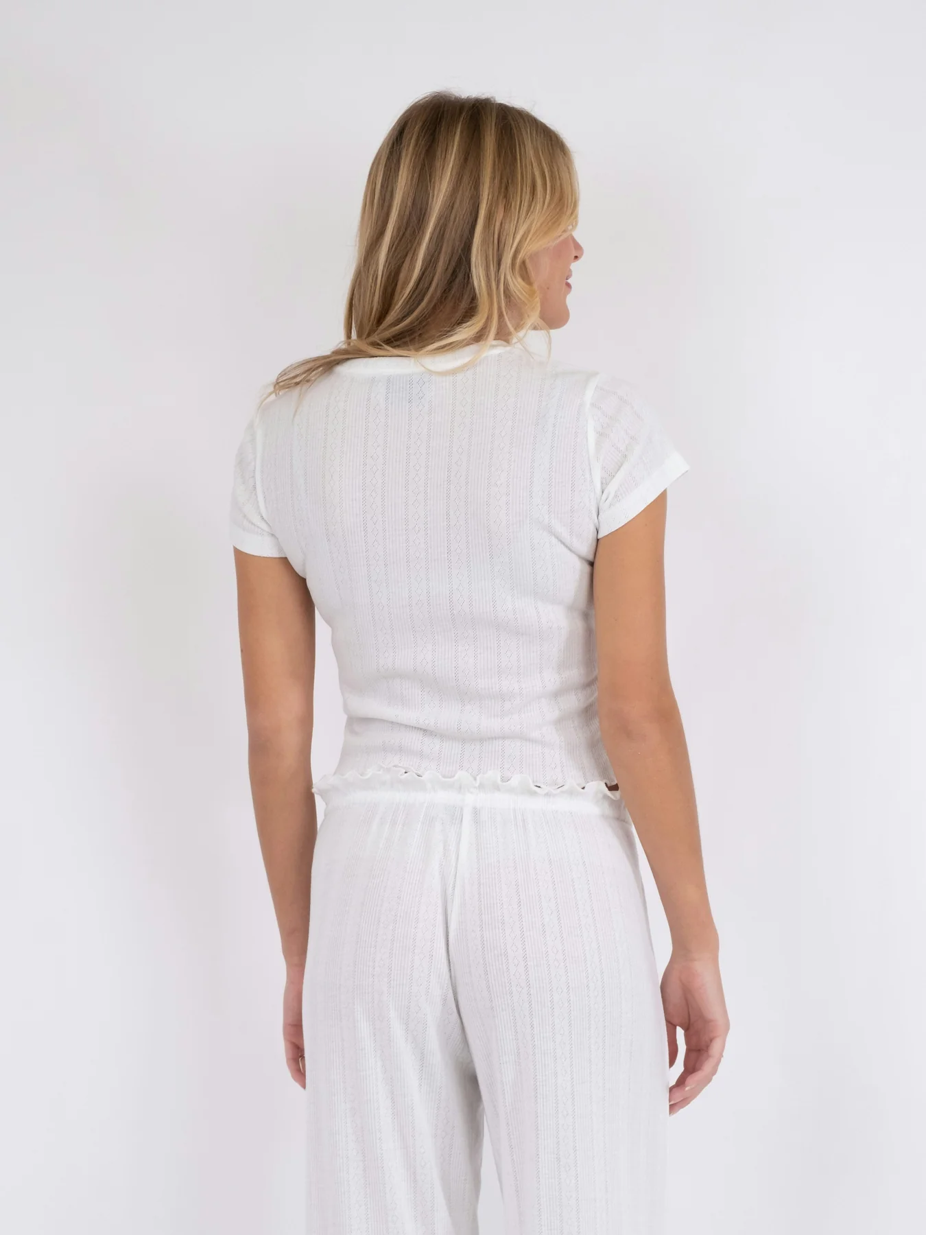 Neo Noir Lonnie Pointelle Top white