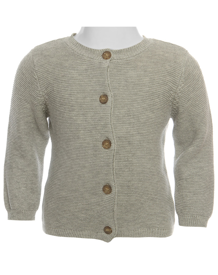 Strickjacke BASIC in grau melange