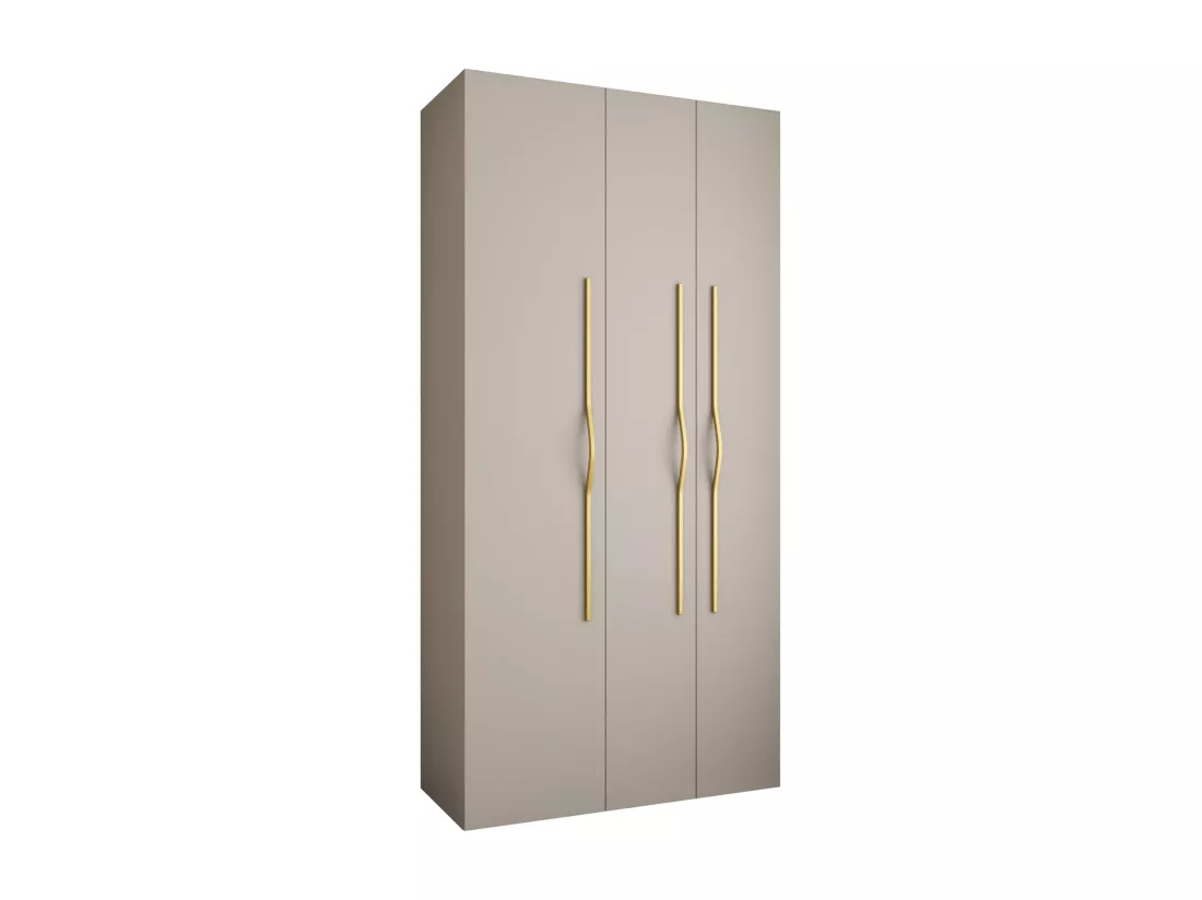 Armoire à portes battantes Como 2 245,5/120/40 3 portes (cachemire/or)