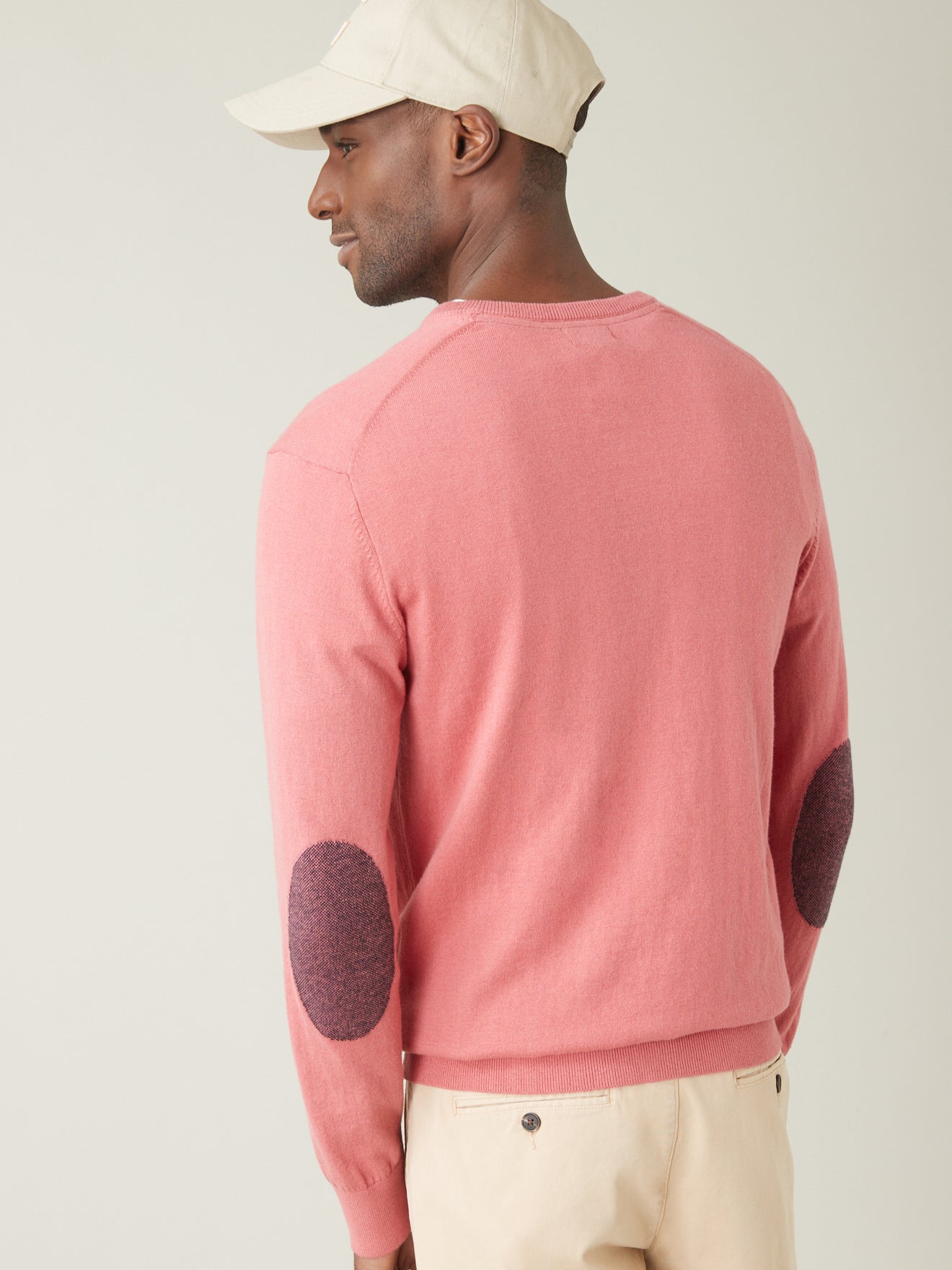 Pull col V homme coton, soie et cachemire