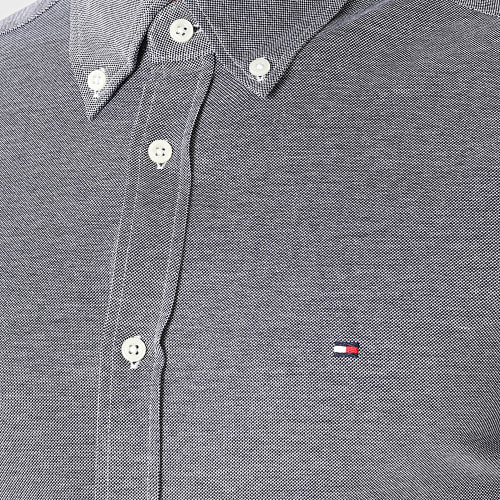 Chemise Manches Longues 1985 Knitted 0675 Bleu Marine Chiné