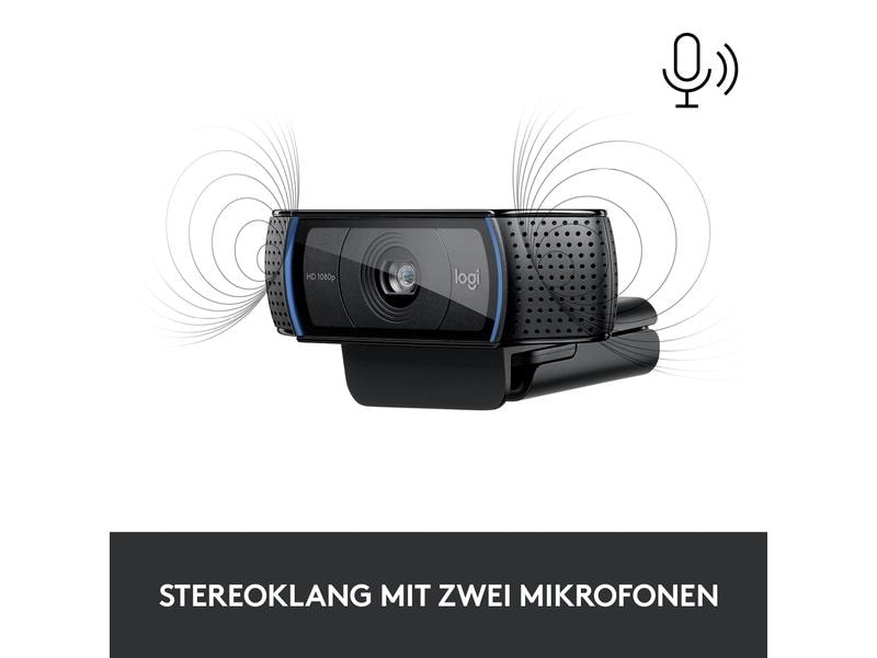 Logitech Webcam C920S Full-HD Webcam für Full-HD-Videogespräche mit Vorrichtung zum Verdecken der Linse