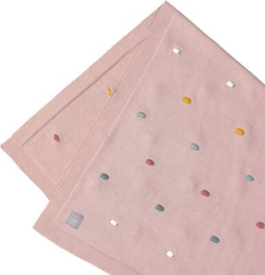 Lässig Strikket Teppe 80x100, Pink Dots