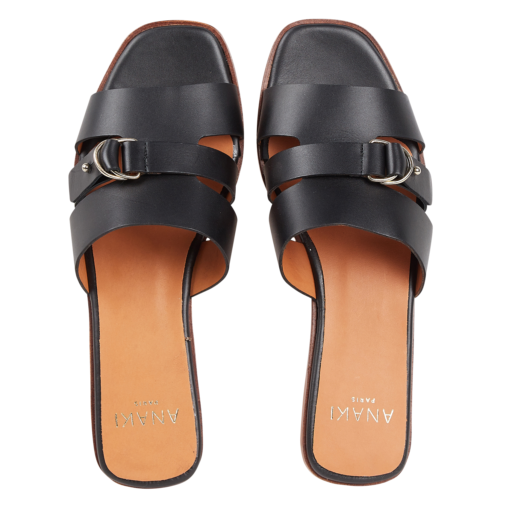 NATALIA - Mules en cuir | Noir