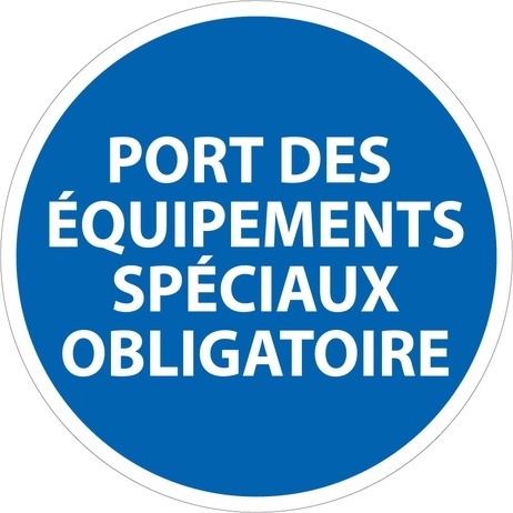 Panneau EPI Equipements spéciaux obligatoires ISO 7010
