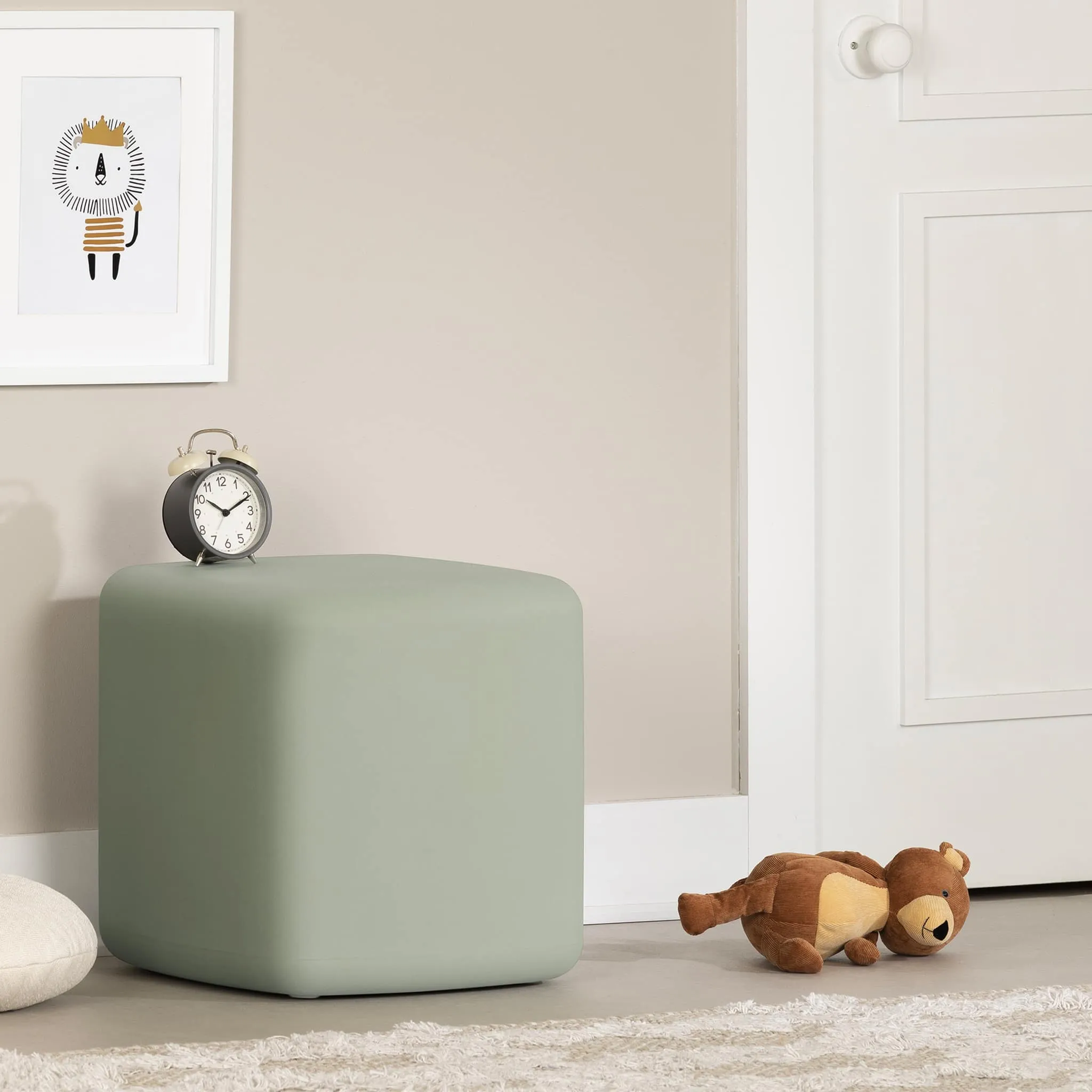 South Shore Table de Nuit  Tabouret pour Enfants - Sweedi Vert sauge