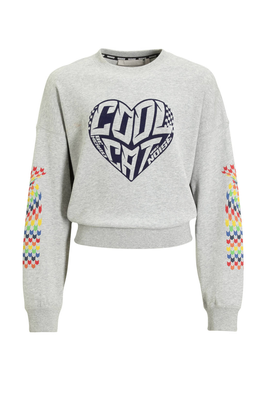 Coolcat Sweater Nola met Fluwelen Hart Print