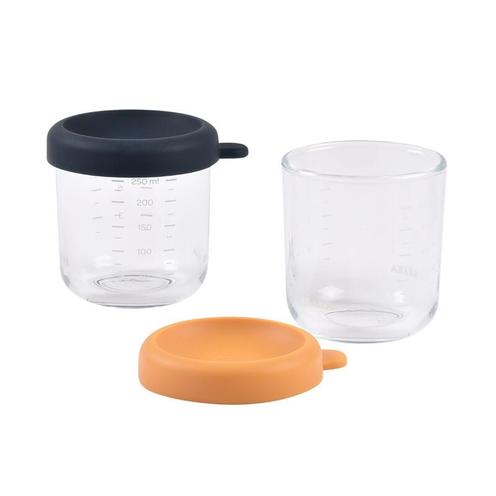 Coffret 2 Portions verre Honey/Bleu - BEABA