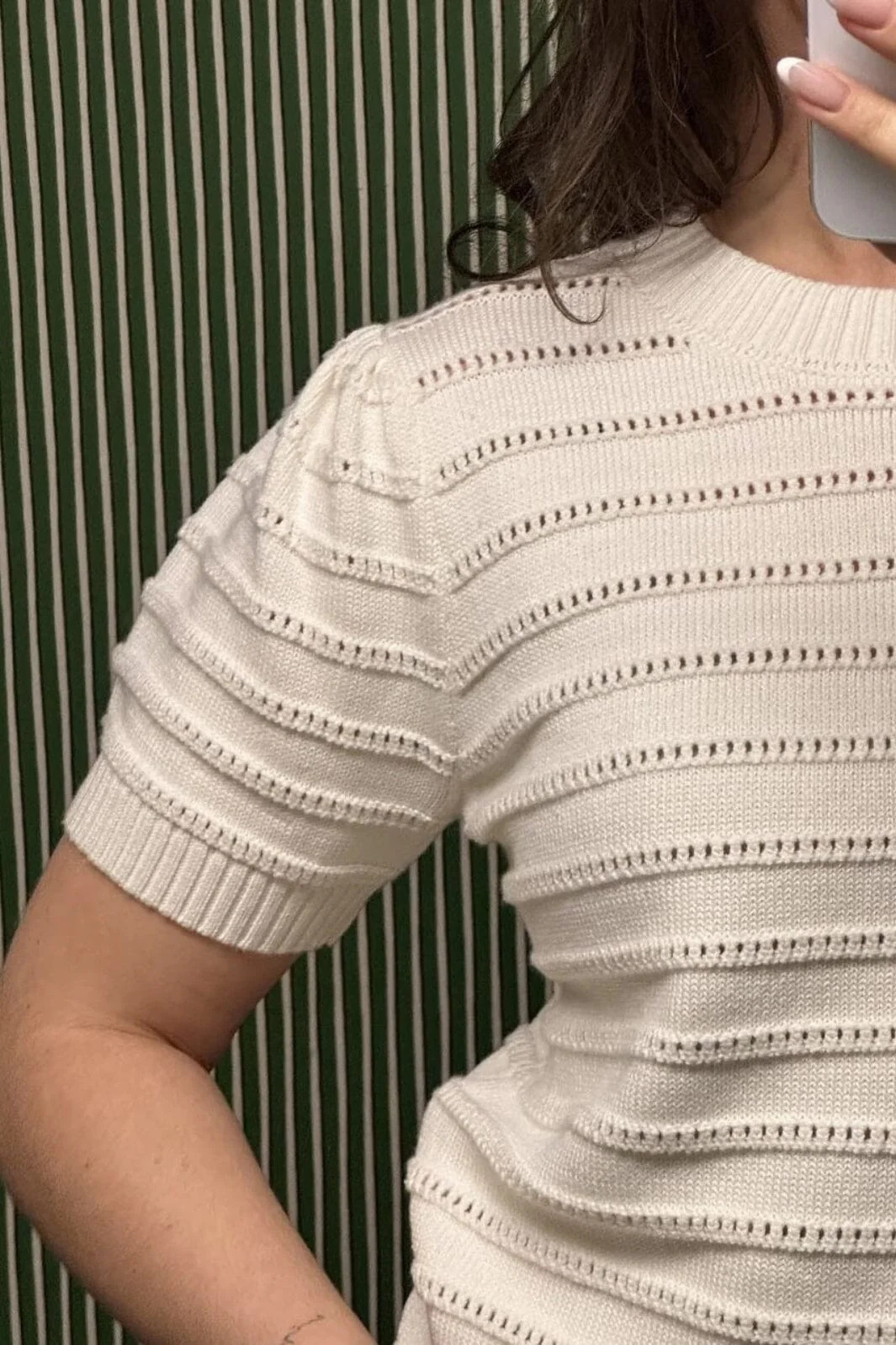 Neo Noir Sidra Stitch Solid Knit Blouse