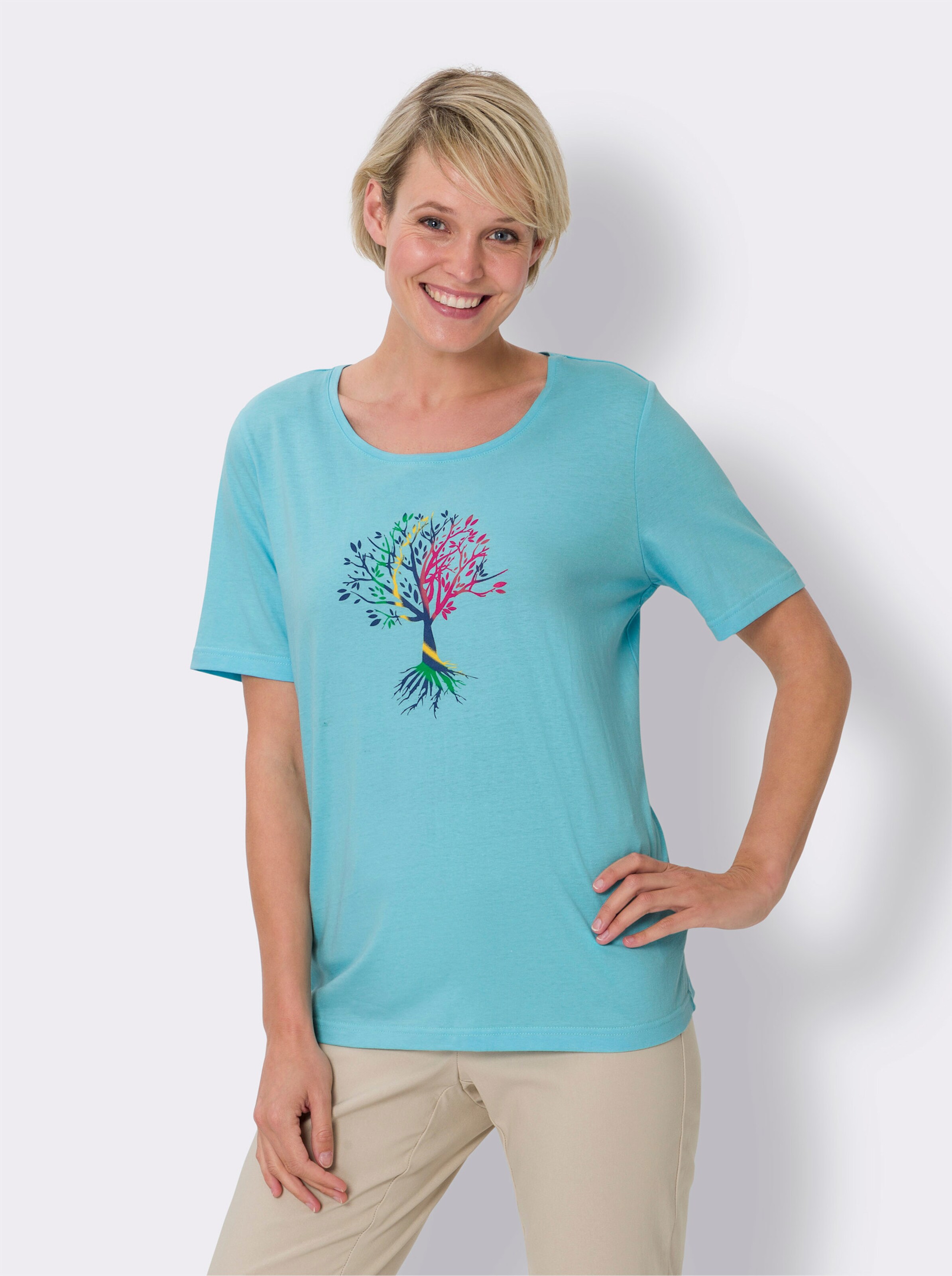 Kurzarmshirt mit platziertem Druck