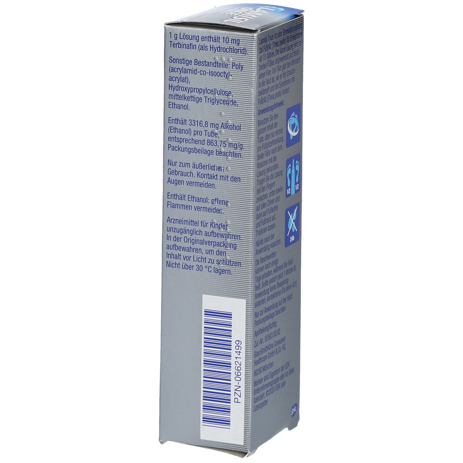 Lamisil Once® | Fußpilzbehandlung mit einer Anwendung | Lindert Juckreiz, Rissbildung | Antimykotische 4g