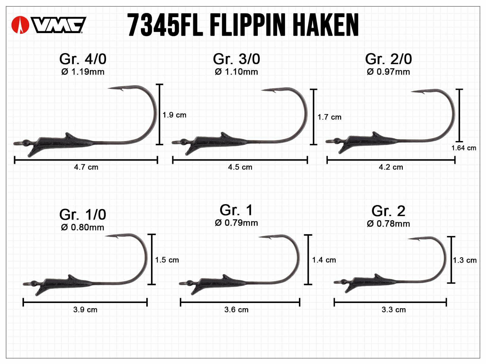VMC Flippin Haken - Gr. 1