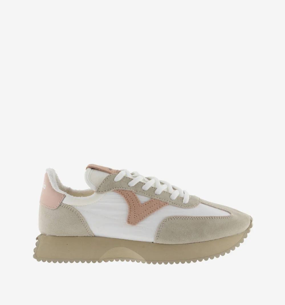 COSMOS CUIR FENDU RÉTRO Baskets semelle beige pour femme MELOCOTON