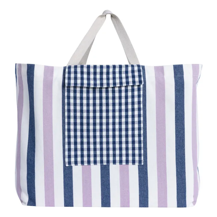 Gabrielle Paris Sac de plage rayure | Bleu indigo