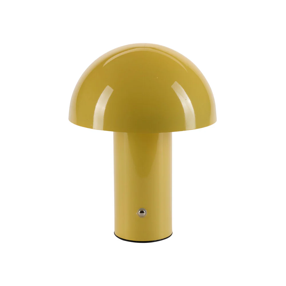 Bahne Interior  Glossy Mushroom LED bordlampe, gul - H21,5 cm.