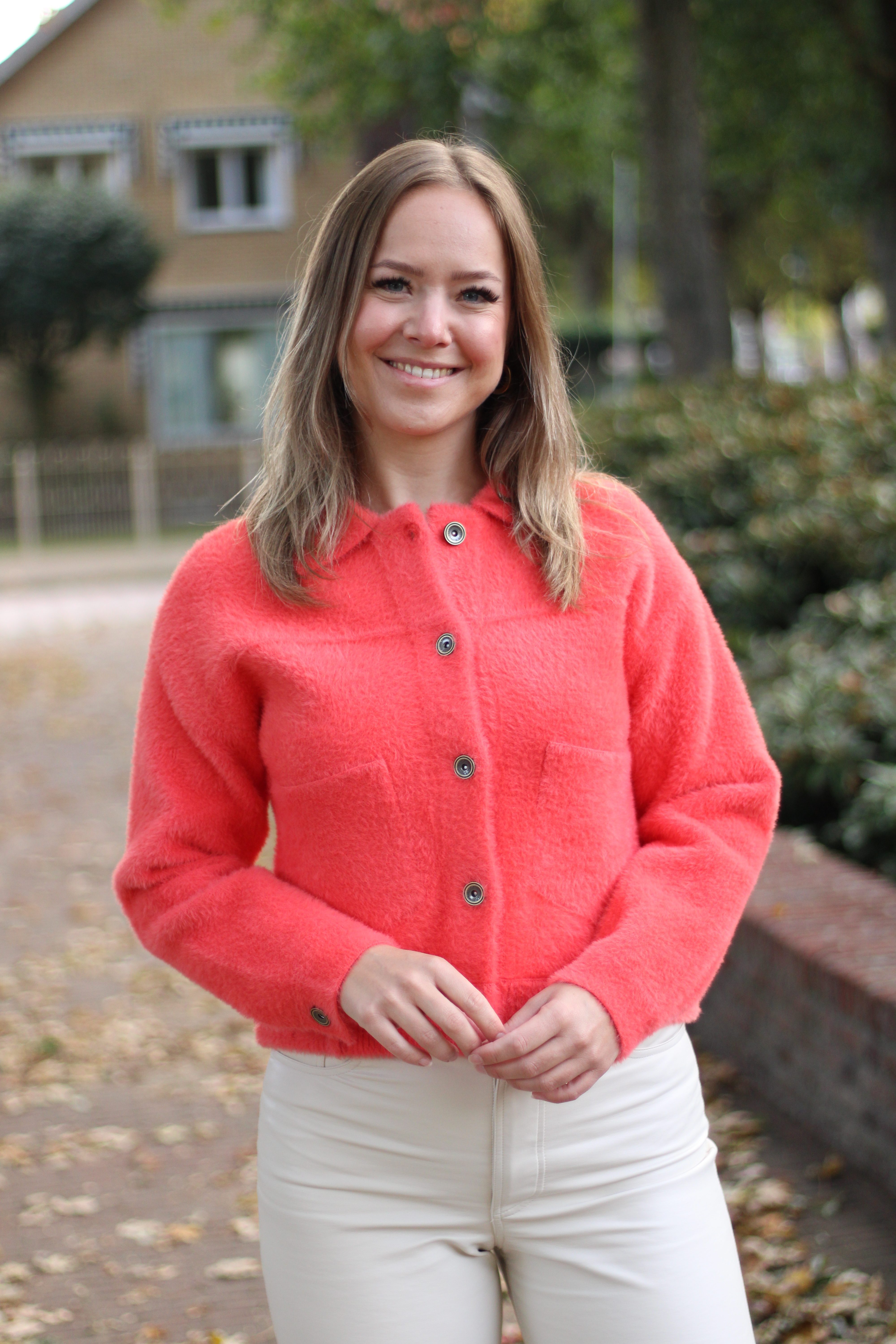 Rino & Pelle - Bubbly Boxy Jacket - Bright Coral