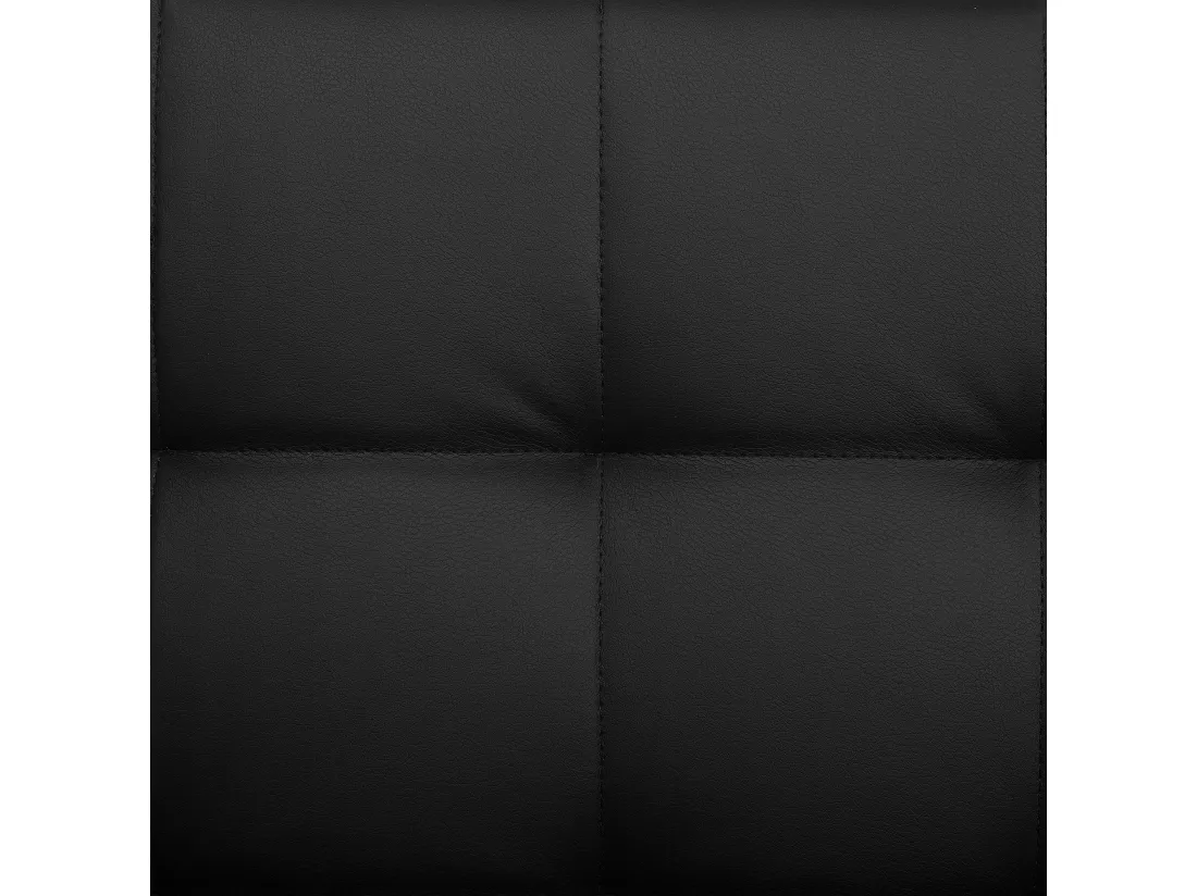 Pouf Ottoman en cuir PU noir ABERDEEN