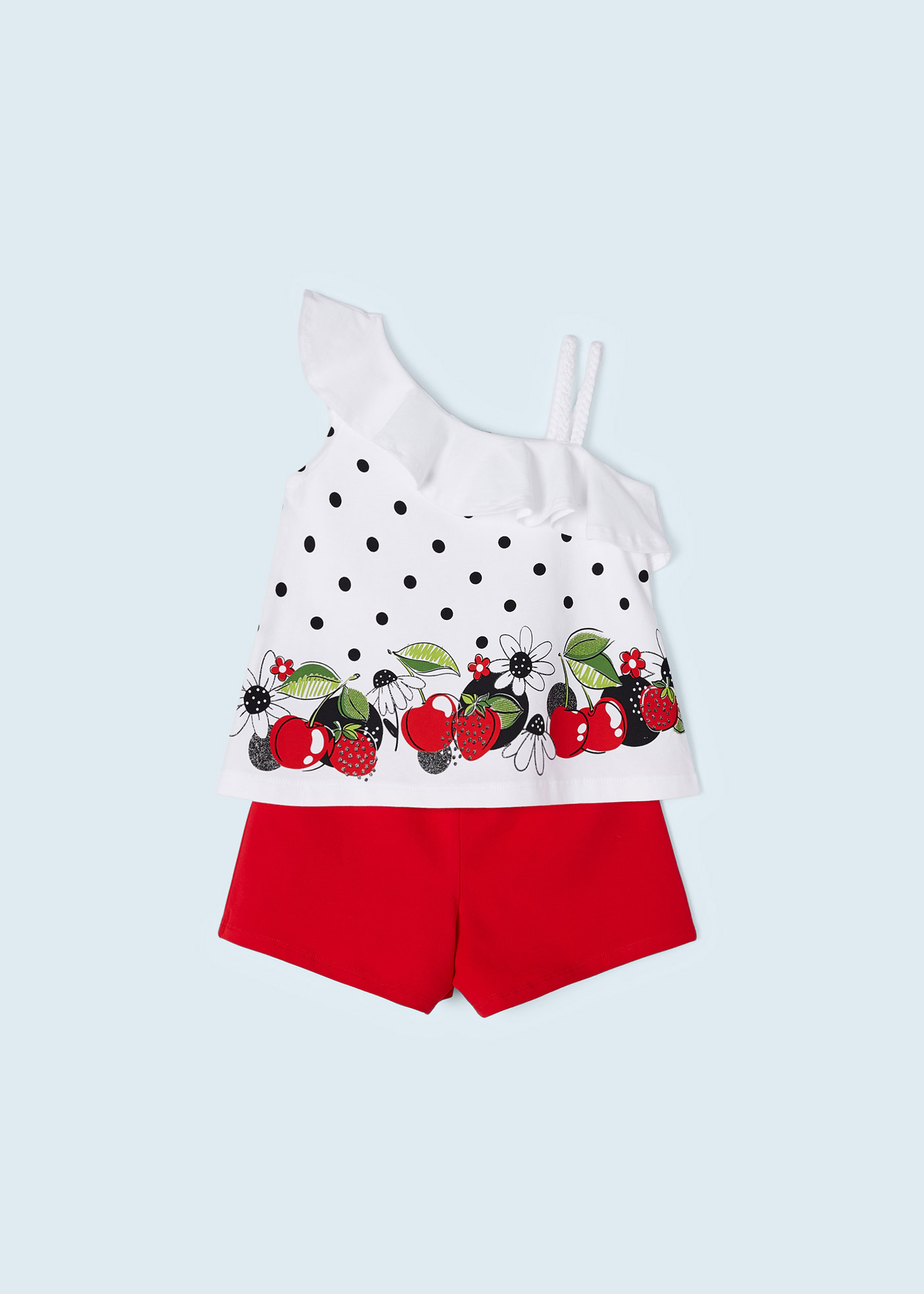 Conjunto de duas peças em algodão sustentável para meninas