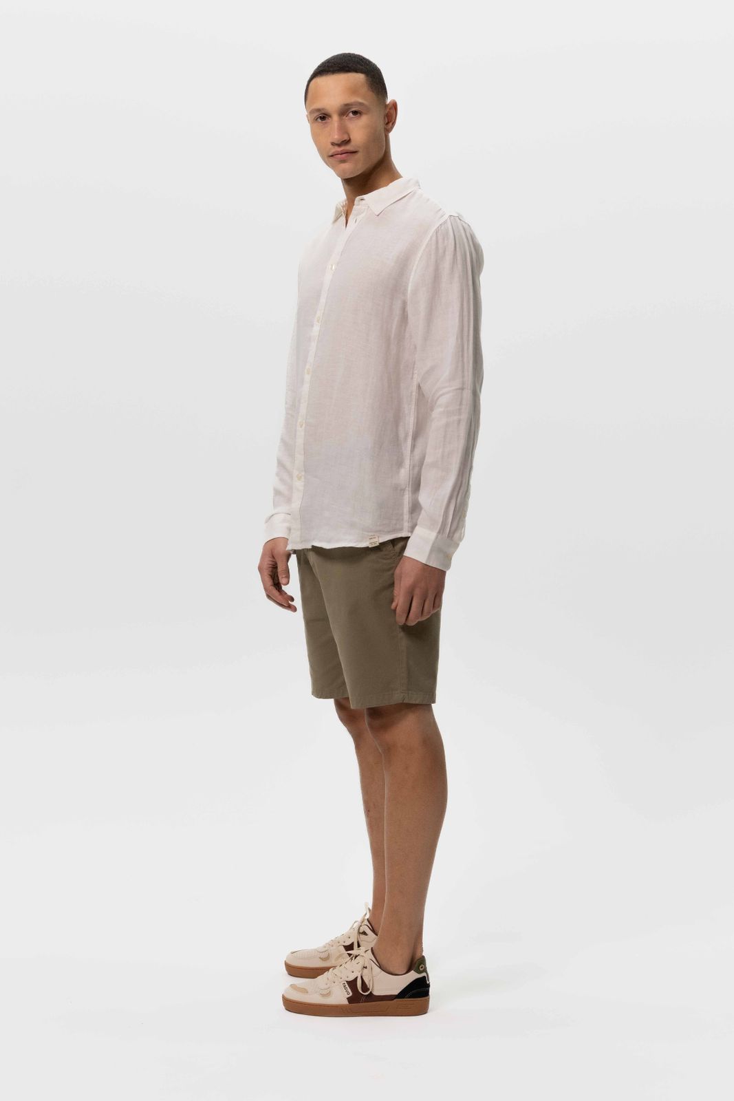 Groene katoenen chino shorts