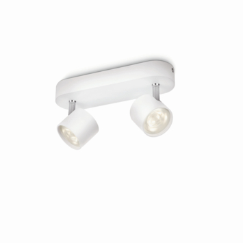 Philips duospot Star wit - Incl 2X LED 3W dimbaar