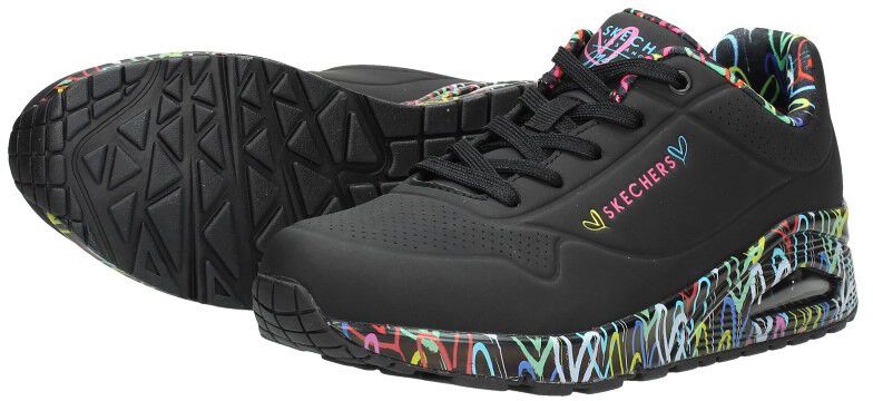 Skechers Uno Loving Love zwart