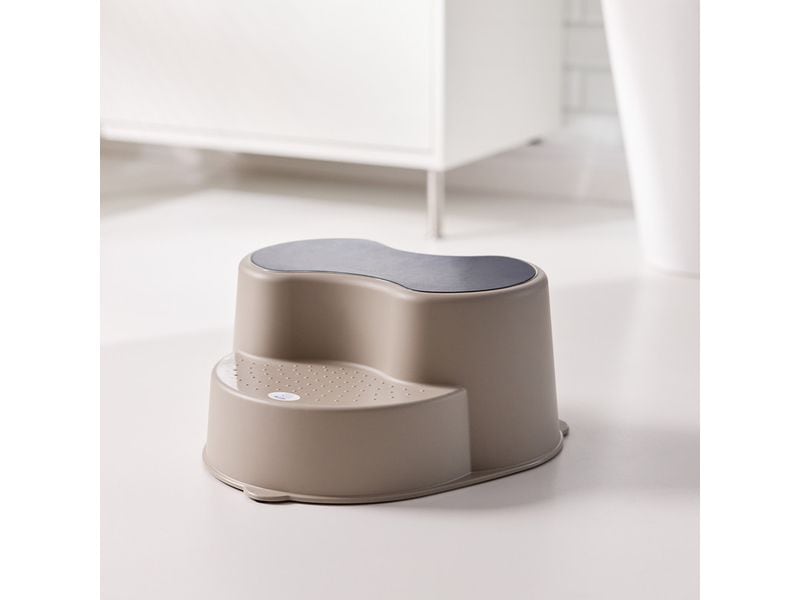 Rotho Babydesign Trittschemel TILO Cappuccino Praktischer und rutschfester 2-Stufen-Schemel