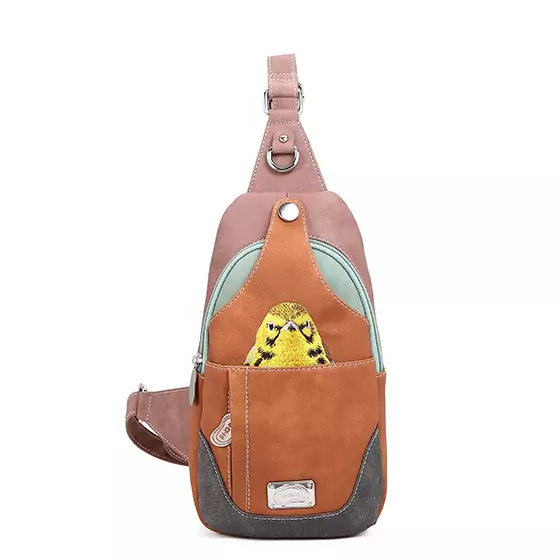 Hi-di-Hi Schouder/ Sling Bag Carol Lilac/ Cognac