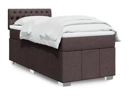 Sommier tapissier avec matelas Marron foncé 90x200 cm