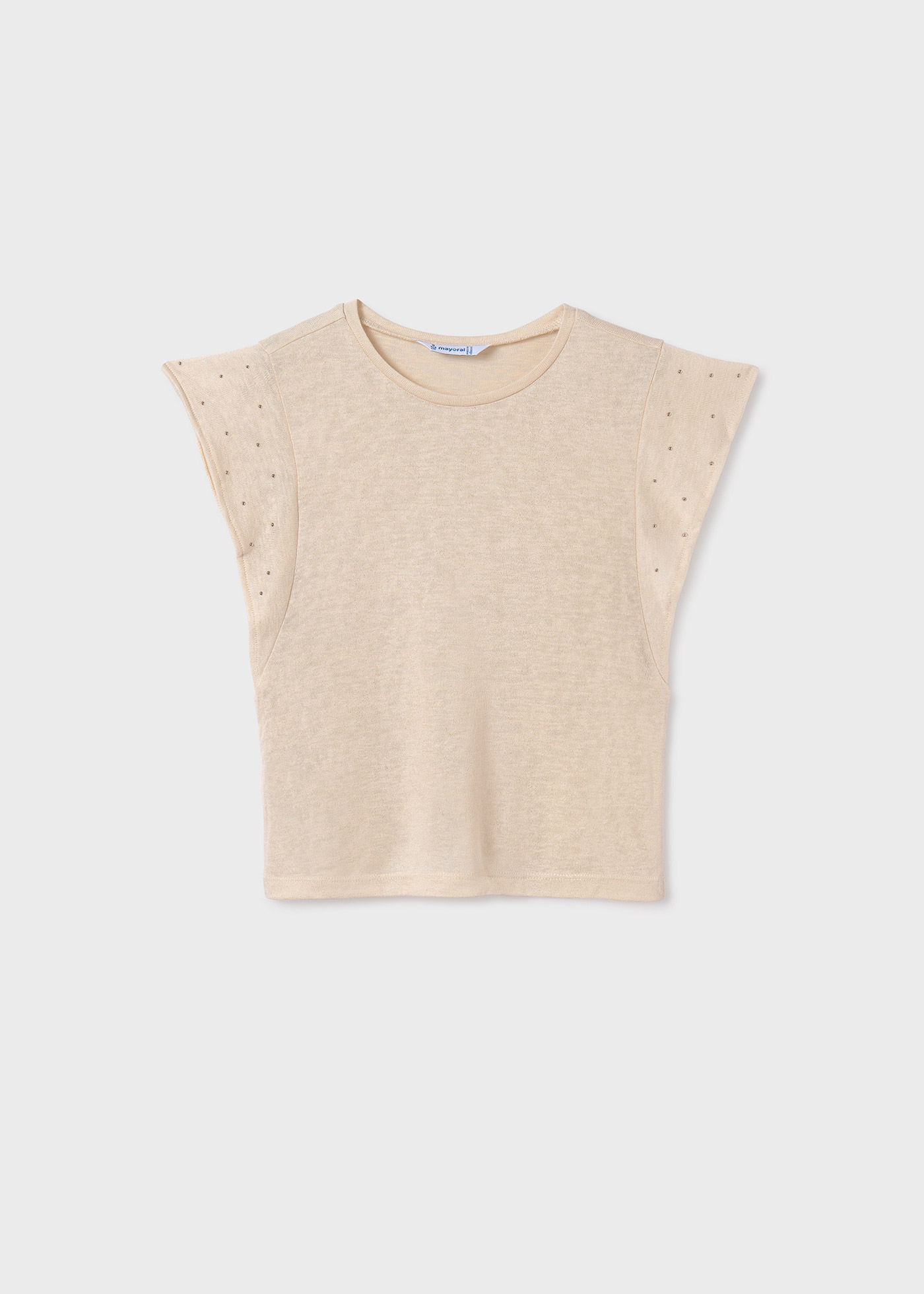 Camiseta feminina com tachas