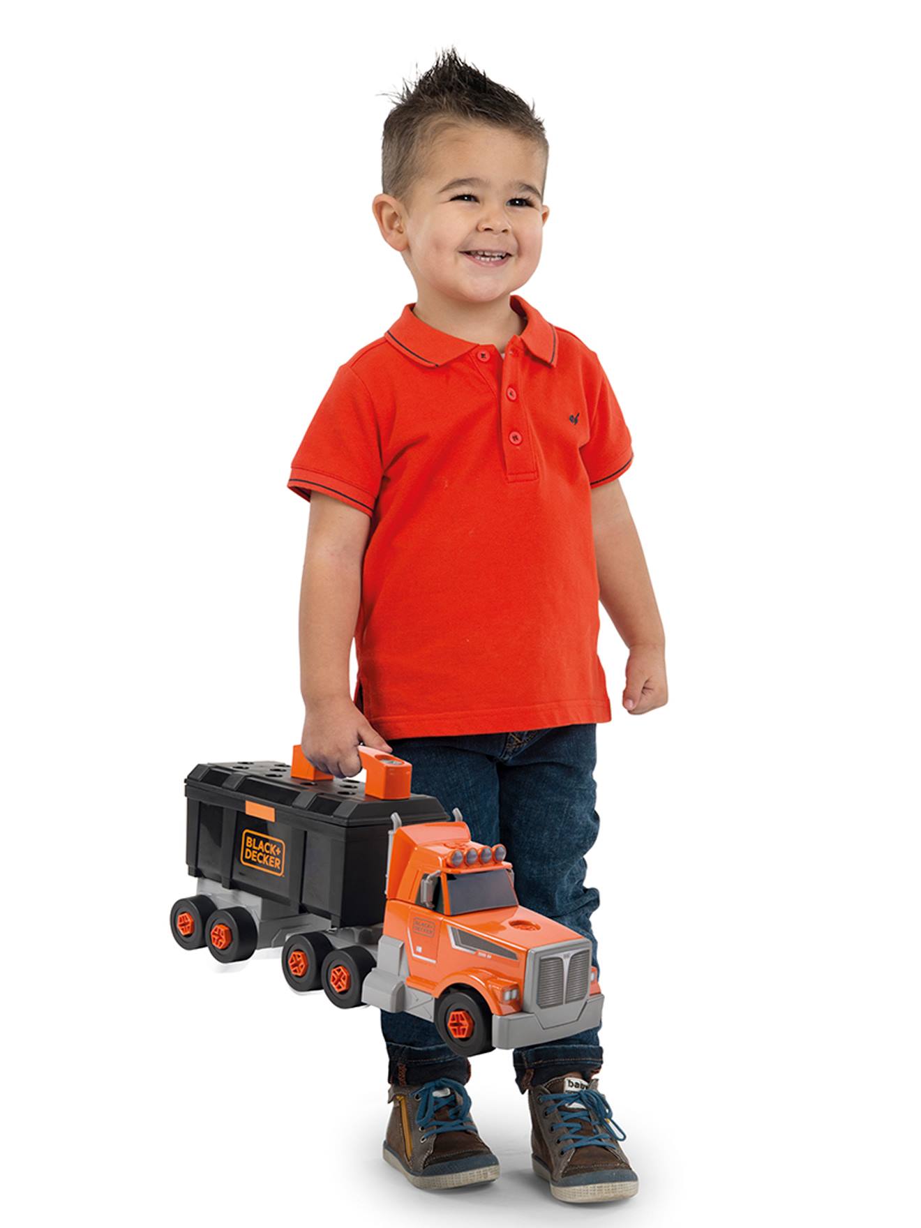 Caminhão de ferramentas Black+Decker SMOBY, laranja/preto/cinza