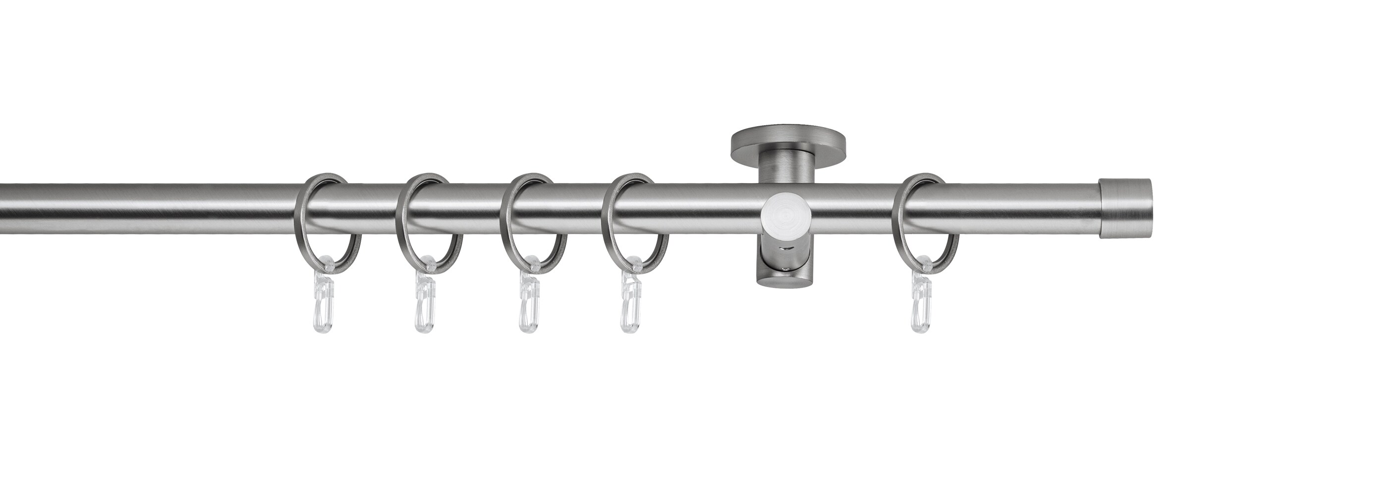 20mm,1-läufig,Rohr,Deckenträger urban,Endstück cap Farbe: Edelstahl-Optik, Größe: 100cm