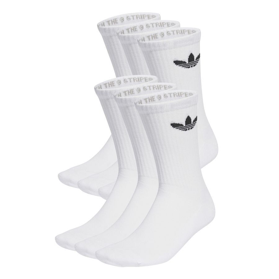 adidas Originals Chaussettes Trefoil Cushioned Crew 6-Pack - Blanc/Noir