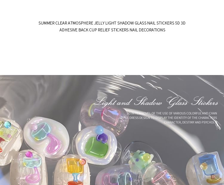 Padoma - Wijnglasprint Nail Art Stickers (Diverse ontwerpen)