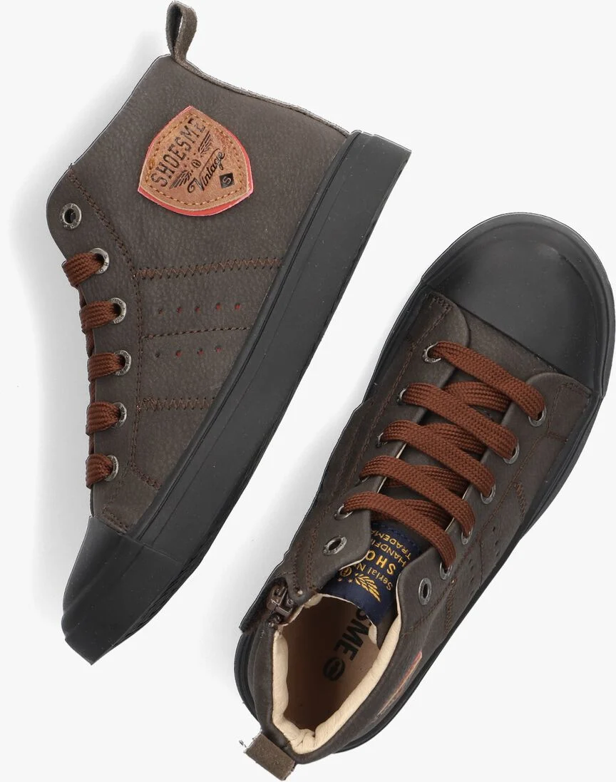SHOESME bruine shoesme hoge sneaker sh23w036