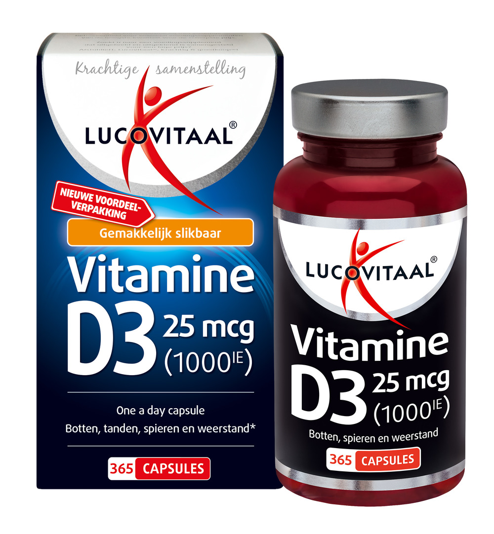 Lucovitaal Vitamine D3 25mcg (365 capsules)