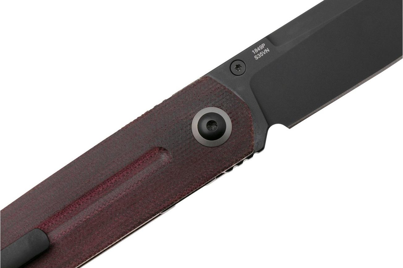 Artisan Cutlery Sirius 1849P-BDRC, PVD S35VN, Red Micarta zakmes, Ray Laconico design