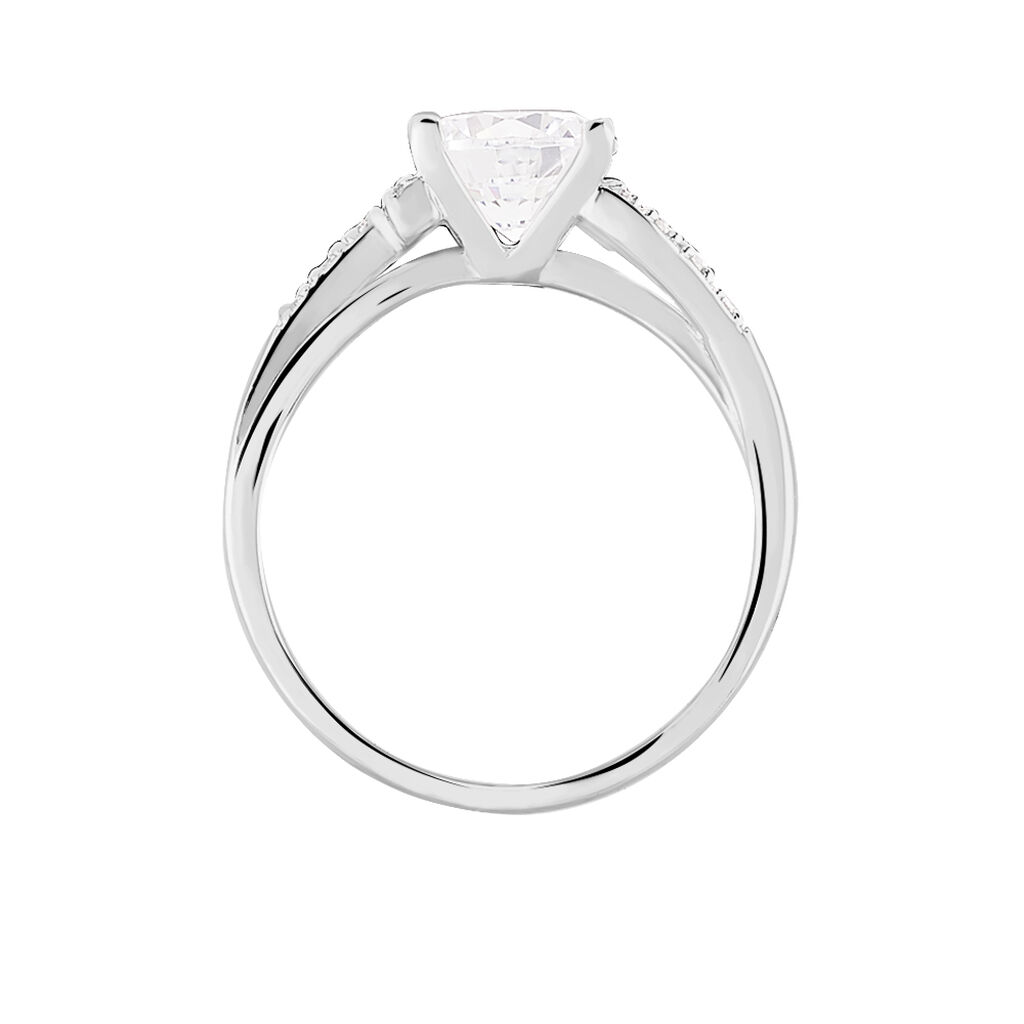 Bague Conception Argent Blanc Oxyde De Zirconium