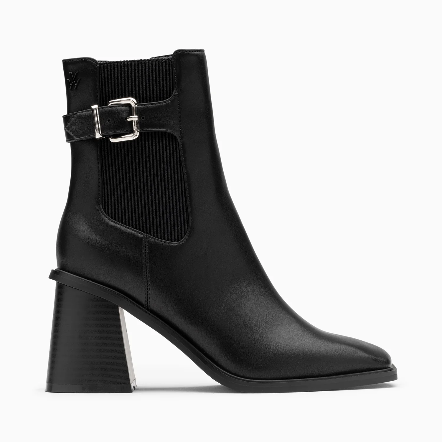 Bottines-Bottines montantes Clémentine noires à talon trapèze