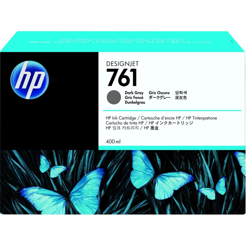 HP 761 cartouche d'encre DesignJet gris foncé, 400 ml