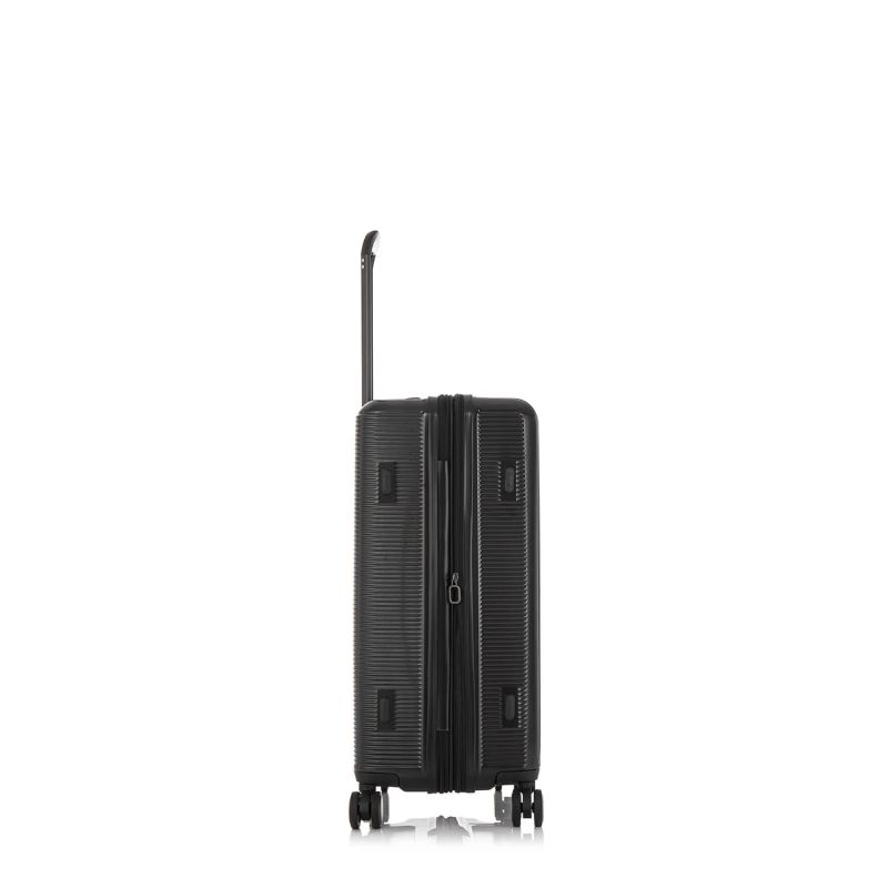 Lot de 2 valises rigides Tori Extensibles 77 et 54 cm Noir