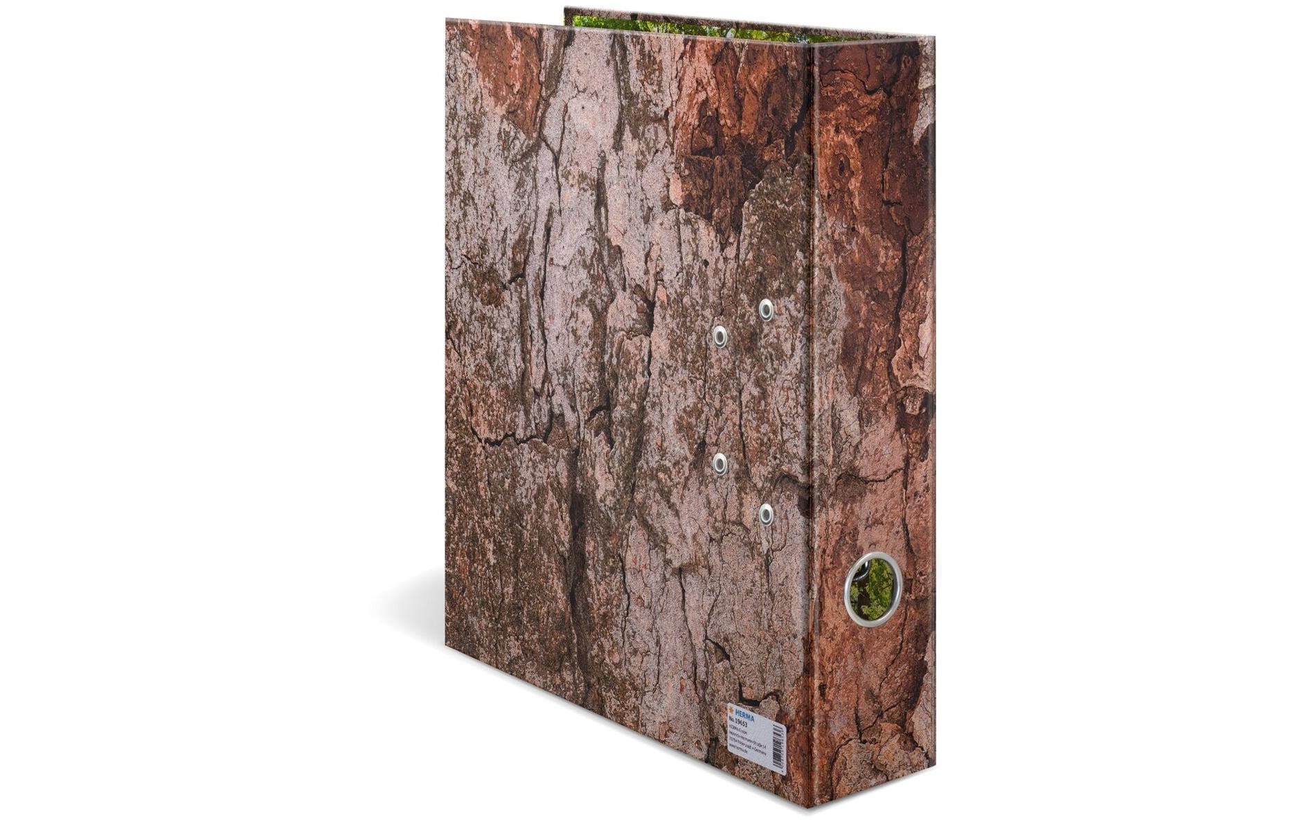 Ordner Wood 7 cm, DunkelbraunMotivordner mit Hebelmechanik und Griffloch