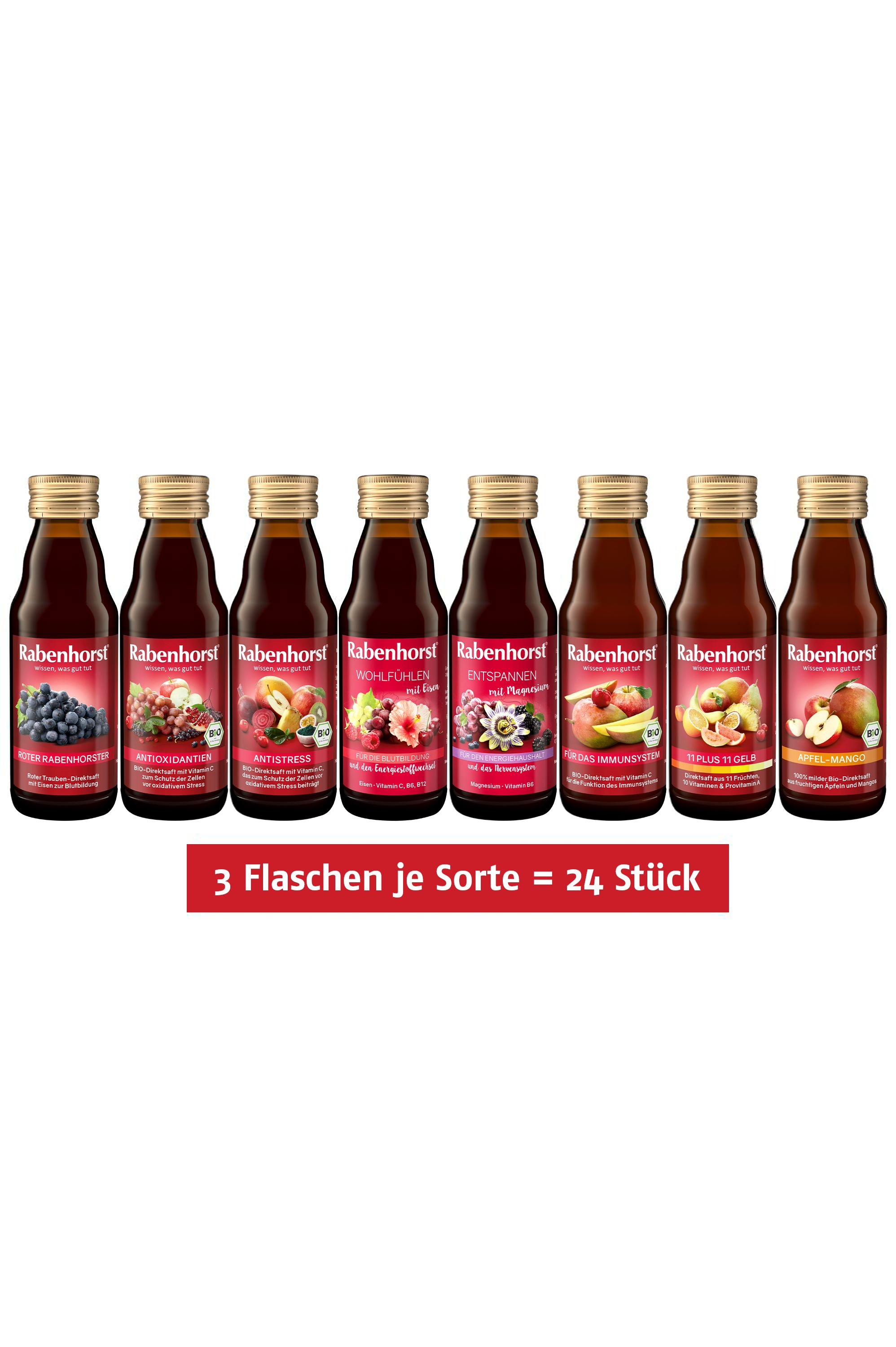Rabenhorst Probierpaket Mini, 8 Sorten à 3 Flaschen