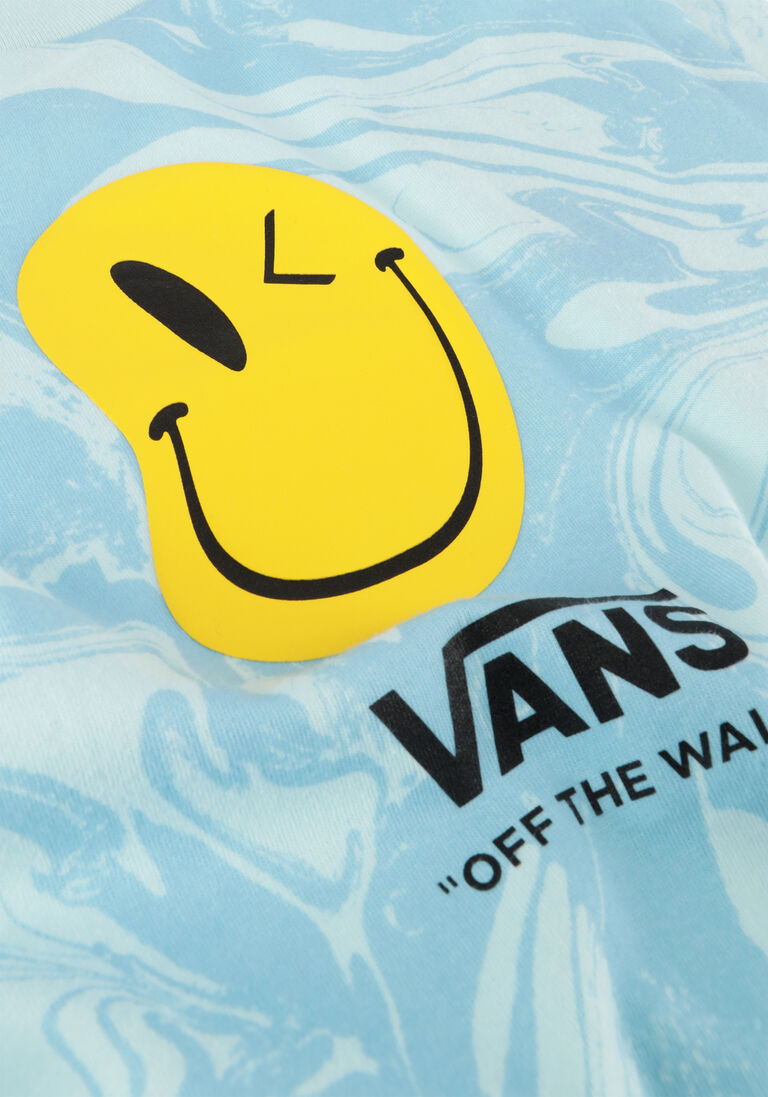 VANS blauwe vans t-shirt marble ss blue glow