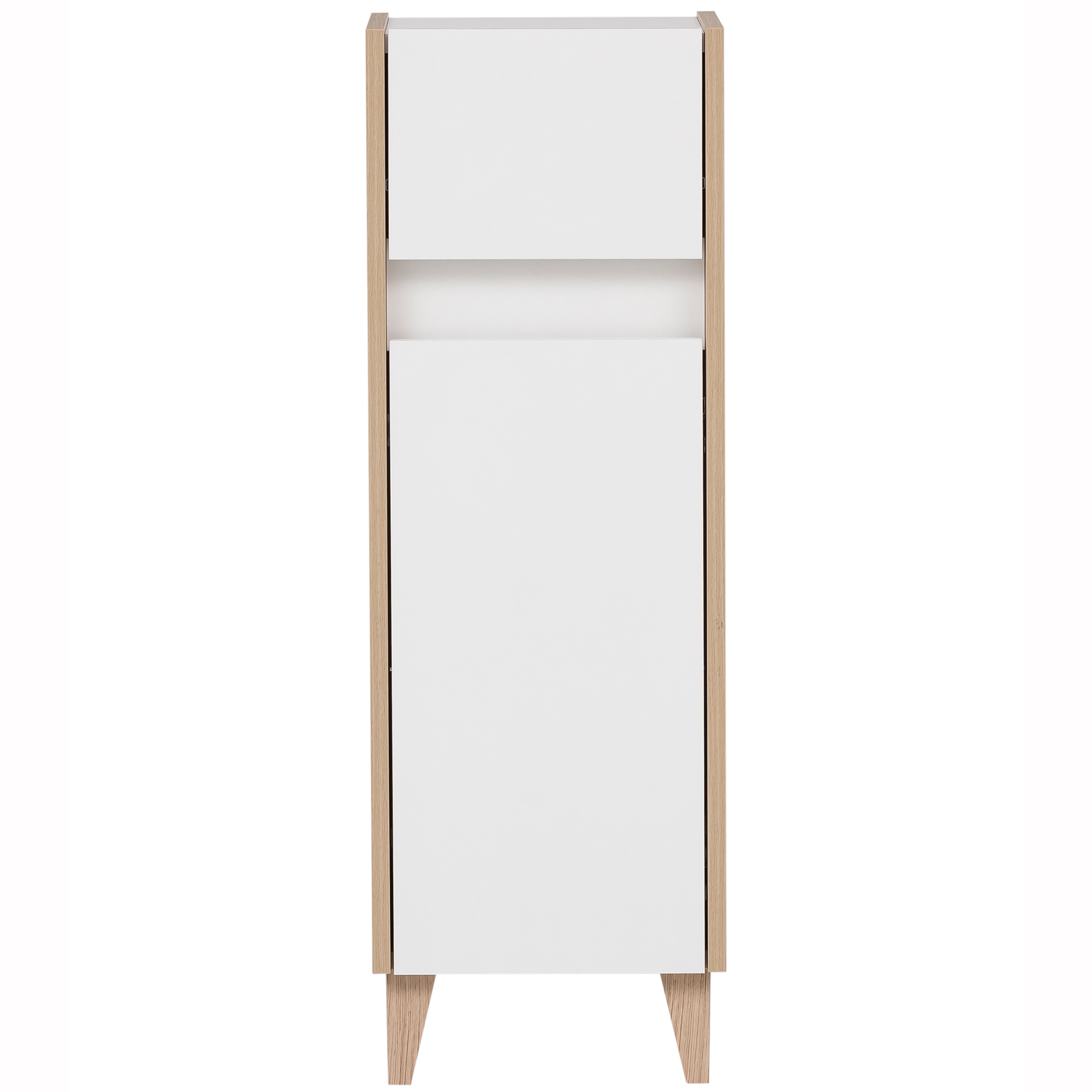 Unterschrank - perlweiß - Eiche hell - 30,2 cm