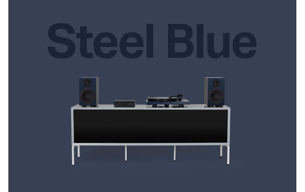 Plattenspieler mit Bluetooth Colourful Audio Blau<br>Der Plattenspieler, der alles bietet