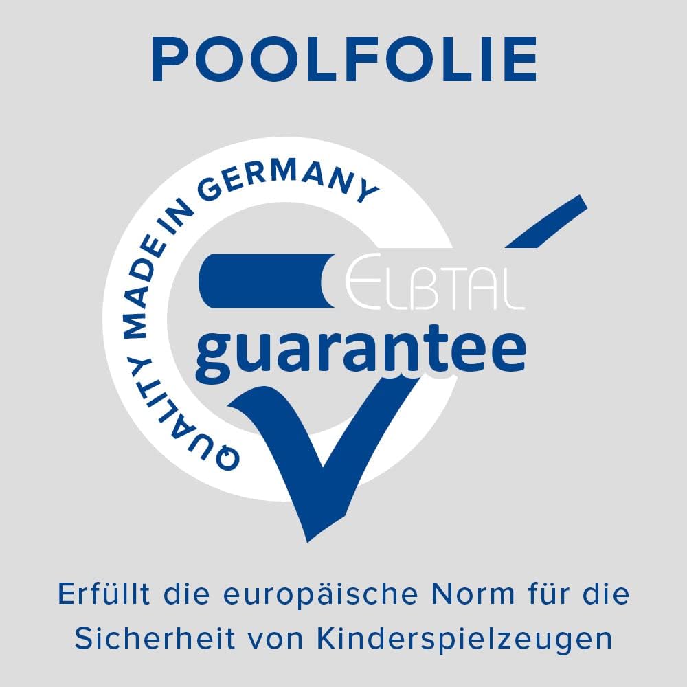 Folie rund 0,6 mm blau 550 x 120 cm, Deutsche Herstellung, Auskleidung, Innenhülle, Stahlwand, Pool, Einhängebiese